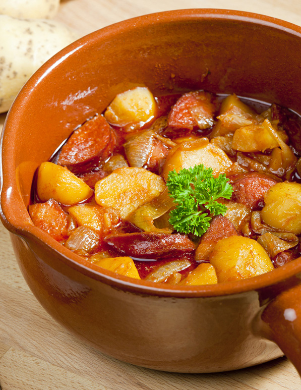 Beef stew with chorizo